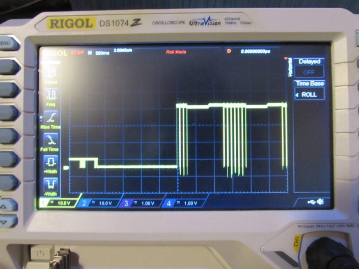 DS18B20 Oscilloscope Raspberry-Pi si Lan Controller 006