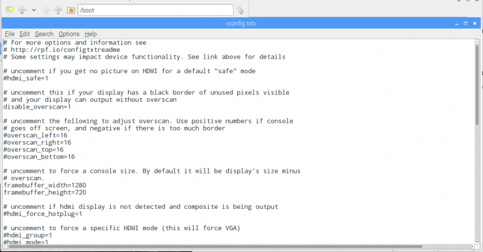 pi boot config.txt 1